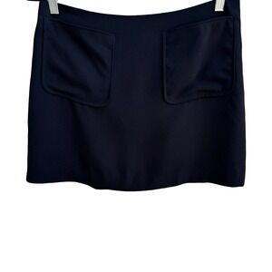 Item Vintage Y2K‎ 90s Black Goth Micro Mini Skirt Patch Pockets Minimalist M